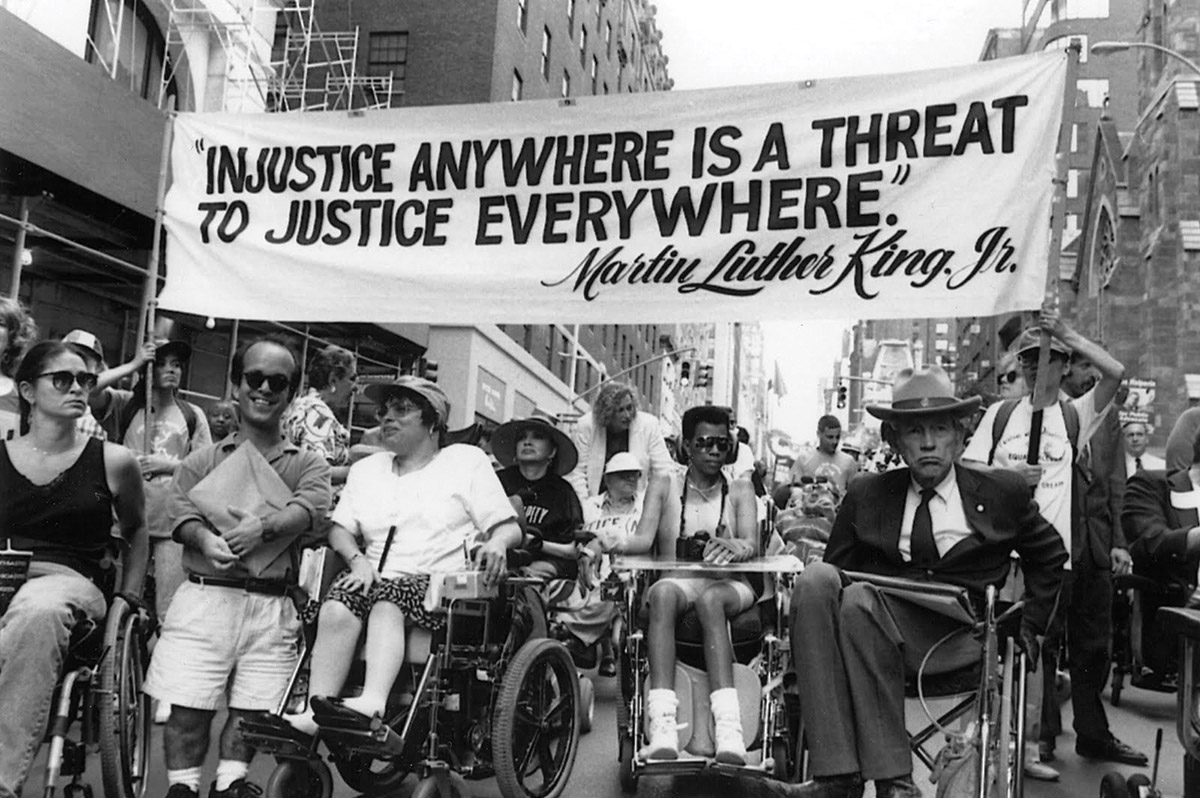 año 1947 primera manifiestamente en reclamo de los derechos de las personas con discapacidad